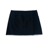 Minimal layered cotton skirt