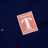 [UNISEX] Colour-Block Shirt (Navy) (6656001179766)