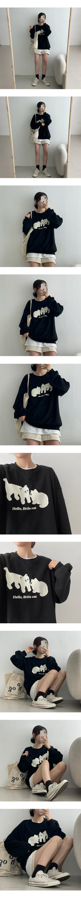 ハローキャットスウェットシャツ / Hello, cat sweatshirt