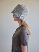 플라워벨햇 (그레이 앤드 블루) /  Flower bell hat (grey and blue) (6656025591926)