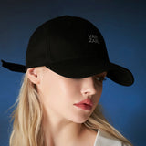 label over fit ball cap BLACK