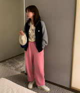 [YELLOMOIl] baseball zip up - knit