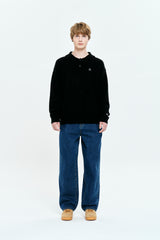 MONO CHERRY MEN COLLAR KNIT[BLACK]