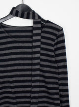 ストライプスカーフセットTシャツ/Stripe scarf set T-shirt (2color)