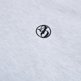 BASIC LOGO NEEDLEWORK HOODIE ZIP UP MELANGE 