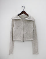 ボカシニットビッグカラーカーディガン / Bokashi Knit Big Collar Cardigan (2color)