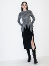 Sofi Wool Skirt (BLACK)