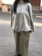 Daily slit cargo bendable long skirt