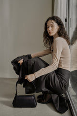 ドレープジャージートップス/DRAPE JERSEY TOP_BEIGE
