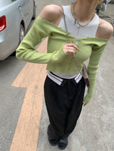 イエロービーントップカーディガンツーピース/yellow bean top cardigan two-piece