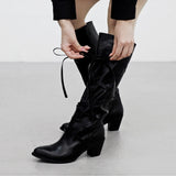 Cherot Ribbon Long Boots