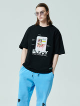 キャンペ-ンTシャツ/[ENJOY YOUR MEAL] CAMPAIGN 1/2 T-SHIRT SKEWER _BLACK