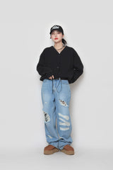ビンテージワイドデニムパンツ/ vintage wide denim pants