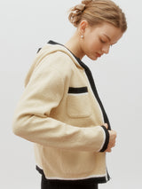 Color block hoody - Beige (6682210074742)