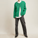 ２WAYジップアップワッフルカーディガン/DAMP 2-WAY ZIP-UP WAFFLE CARDIGAN_GREEN