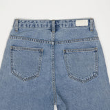 ストレートフィットチェリー刺繡クロップドデニムパンツ/ STRAIGHT FIT CHERRY EMBROIDERY CROPPED DENIM PANTS [6811]