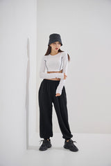 スリーブカットクリップTシャツ/sleeve cut crop tee(9188)