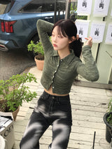 ウェーブプリントデニムパンツ