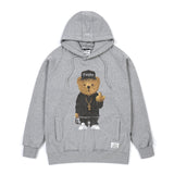 COMPTON BEAR HOODIE WHITE / GREY / BLACK (4627779387510)