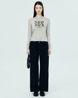 NCOVER ROMAN TYPO LONG SLEEVE-BEIGE (6681166938230)