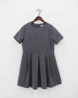 プリーツミニショートスリーブドレス / Pleats Mini Short Sleeve Dress (3color)