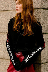 "psln" 長袖Tシャツ（ブラック）｜ATAR (2154007593078)