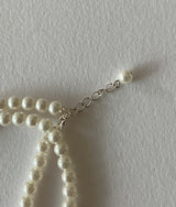 [92.5silver] swirl pearl necklace_4mm