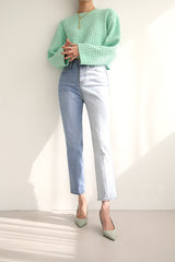 クルエラジーンズ / CREUELLA JEANS / UNBALANCE STRAIGHT DENIM PANTS