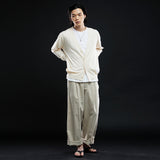 カシミアストラクチャーニッティングカーディガン/CASHMERE STRUCTURE KNITTING CARDIGAN-BEIGE