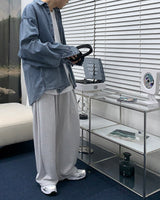 デニムオーバーサイズフィットシャツ/SI Denim Oversized Fit Shirt (2 colors)