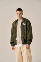 VINTAGE WASHED RIDER JACKT-KHAKI