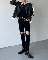 スリムフィットブラックラディッシュジーンズ / MZ237 Slim Fit Black Radish Jeans ( S ~ XXL )