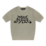 トライバルロゴ半袖ニット / TRIBAL LOGO HALF KNIT