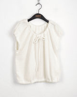 Shaka Ribbon Shirring Boucle Knit T-shirt