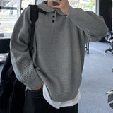 ワンダールーズフィットカラーワッフルルーズフィットニット