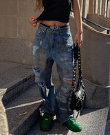 ダーティーウォッシングワイドデニム / (UNISEX) Dirty washing wide denim