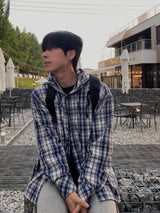 Avant-check hooded shirt  3C