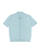 オープン半袖ニット / T1015 OPEN SHORT-SLEEVED KNIT_SKYBLUE