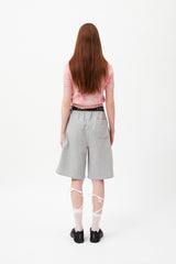 チェリージャカードパターンショートスリーブカーディガン / CHERRY JACQUARD PATTERN SHORT SLEEVE CARDIGAN [PINK]