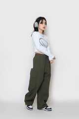 ウェーブクロップロングスリーブTシャツ