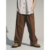 マティックスリラックスベルトパンツ / MATIX RELAXED BELTED PANTS_BRICK BROWN