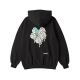 (フリース VER)ハートプリンティングパーカー/(FLEECE VER) HEART PRINTING HOODIE-BLACK