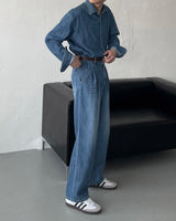 コールマンリネンツータックデニム / LE Coleman Linen Two-Tuck Denim