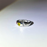 [I-DLE Soyeon] Silver gemstone ring_1