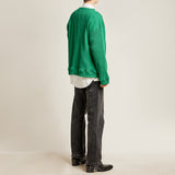２WAYジップアップワッフルカーディガン/DAMP 2-WAY ZIP-UP WAFFLE CARDIGAN_GREEN