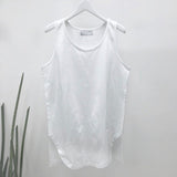 ロングレイヤードUネックタンクトップTシャツ