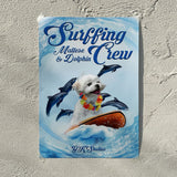 パピードルフィンサーフィンクルーマットポスターA3 / Puppydolphin surfing crew matt POSTER A3