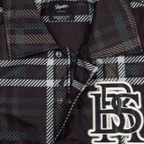 ビッグロゴカラーバーシティジャケット/BSR2223FWJK026 BIG LOGO COLLAR VARSITY JACKET BLACK CHECK
