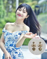  Vintage Gold Heart Earring (Red Velvet Joy, STAYC Sieun Earring)