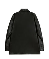 87-STAN032 [VeganLeather]ボールドウェイスティッチレザージャケット